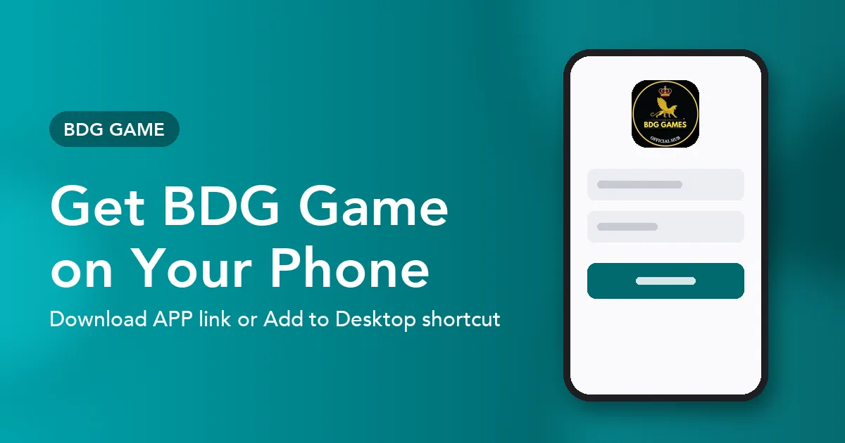 Banner showing the BDG Game home screen on a phone with the words Get BDG Game on Your Phone